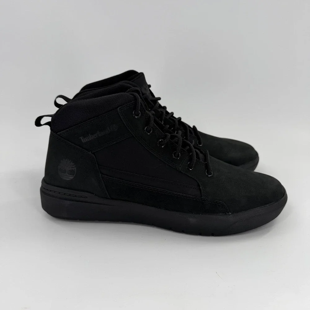 Timberland Davis Square Chukka‎ Boots Mens Black Nubuck Sneakers TB0A69V5EQ4